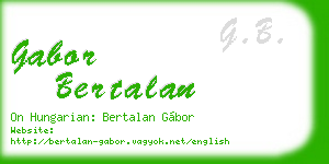gabor bertalan business card